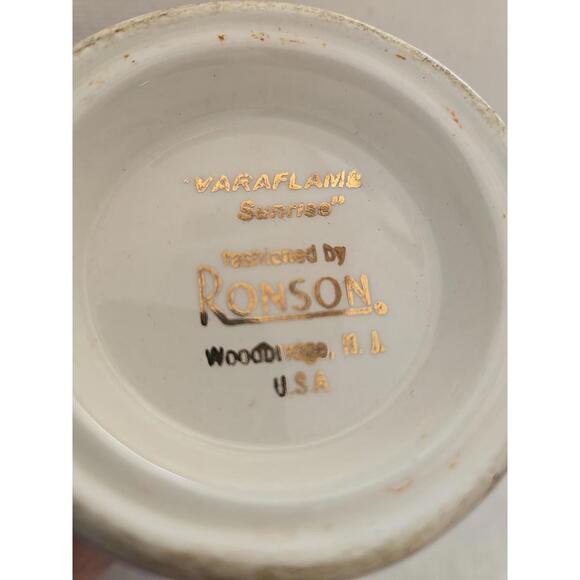 Ronson Varaflame Sunrise Table Lighter Ceramic Mid Century - Picture 4 of 9